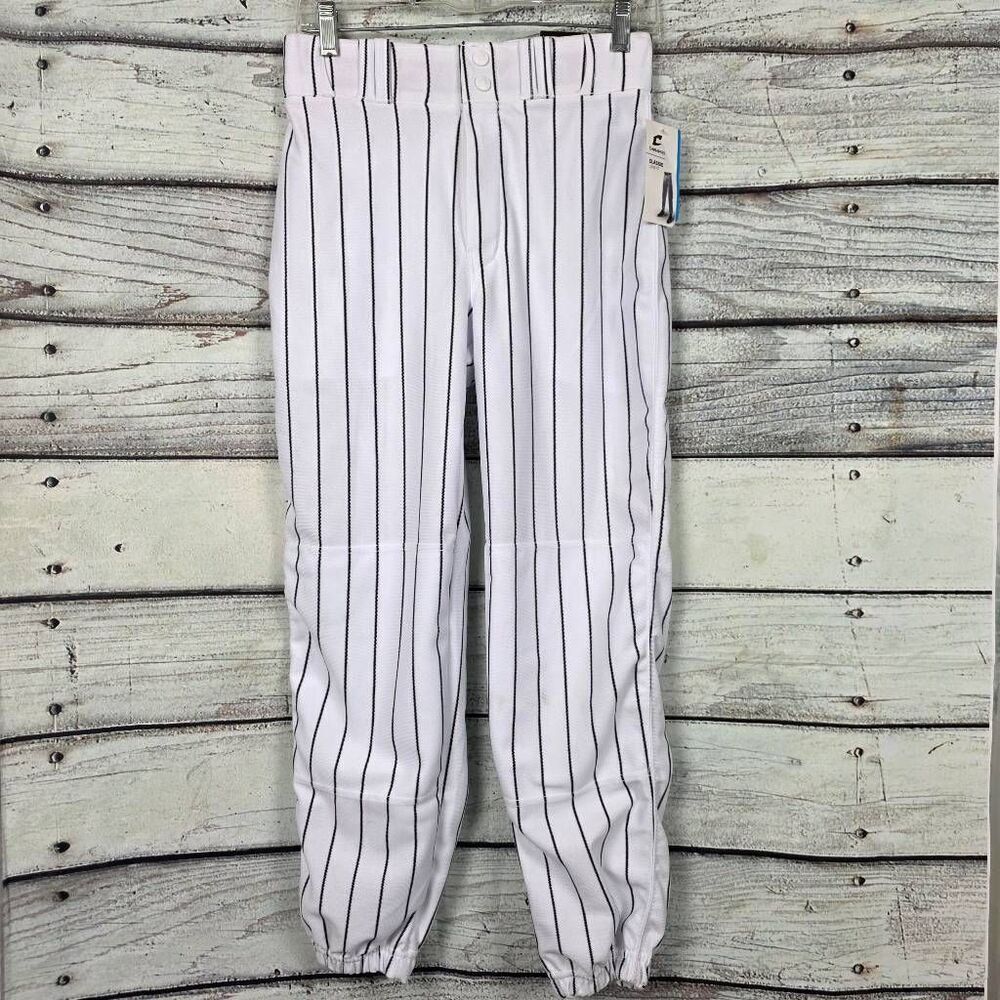 Champro Adult Baseball Pants White Pinstripe Small NWT